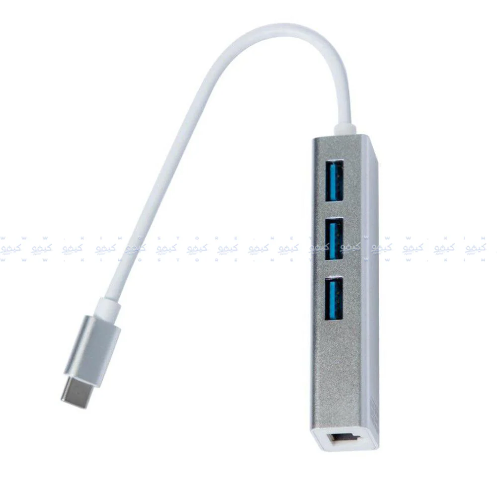 2B CV568 Type-C To USB HUB Converter 3 Ports With Ethernet - Image 2