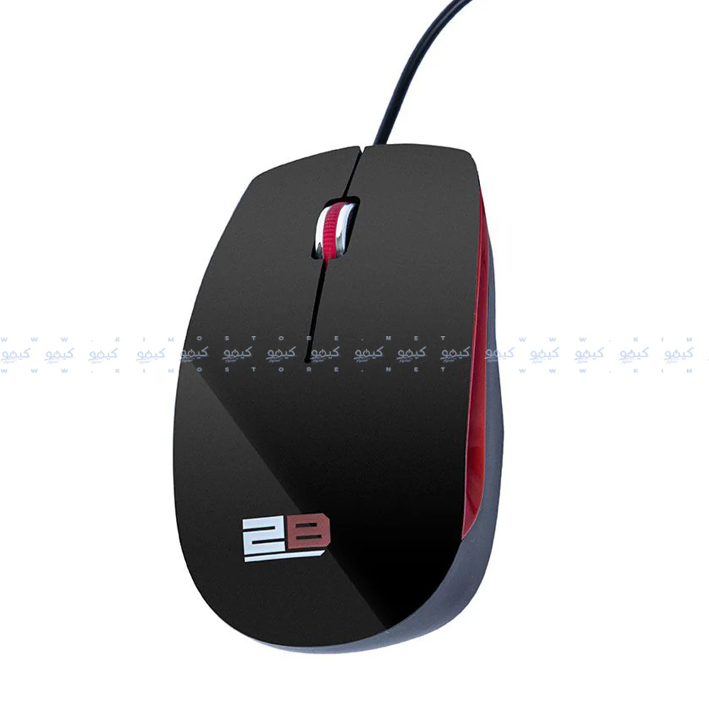 2B MO16R Wired Mouse 1200Dpi - Red - Image 2