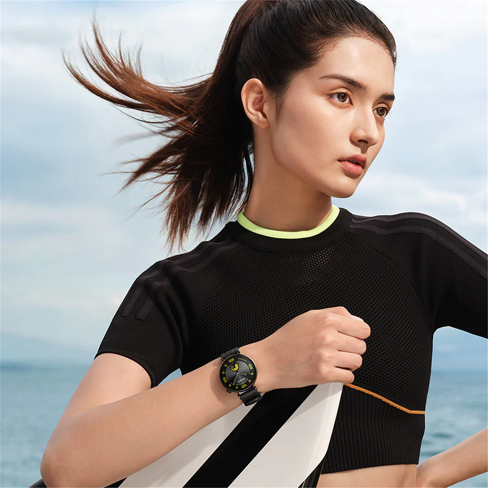 Huawei Watch GT 4 ARA-B19 (41mm - GPS) Black Stainless Steel Case With Black Fluoroelastomer Strap - Image 10