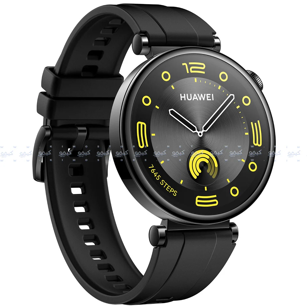 Huawei Watch GT 4 ARA-B19 (41mm - GPS) Black Stainless Steel Case With Black Fluoroelastomer Strap - Image 2