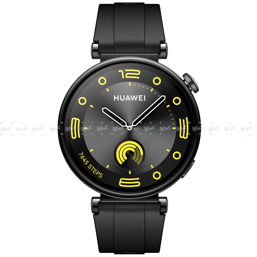 Huawei Watch GT 4 ARA-B19 (41mm - GPS) Black Stainless Steel Case With Black Fluoroelastomer Strap - Image 4