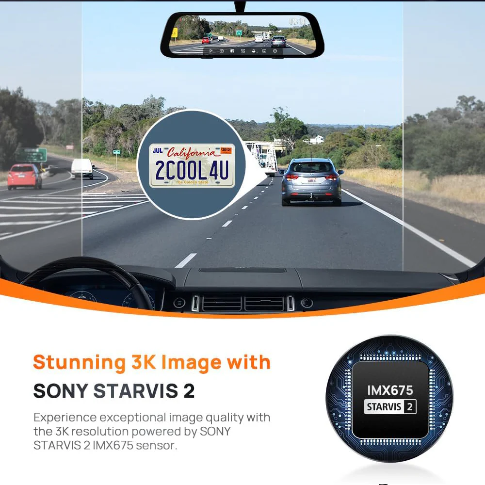 70mai S500 Rearview Dash Cam Set - Image 4