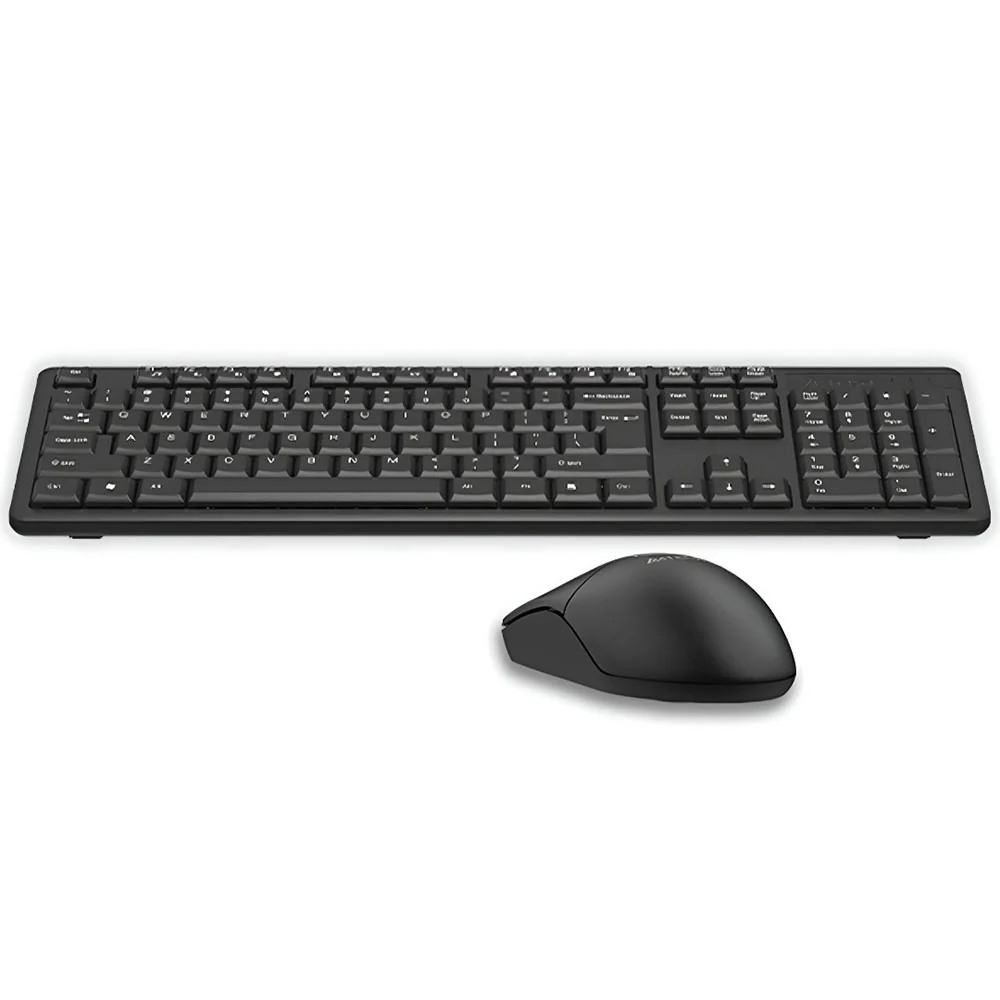 A4Tech 3330NS Wireless Keyboard + Mouse Combo English & Arabic - Black - Image 2