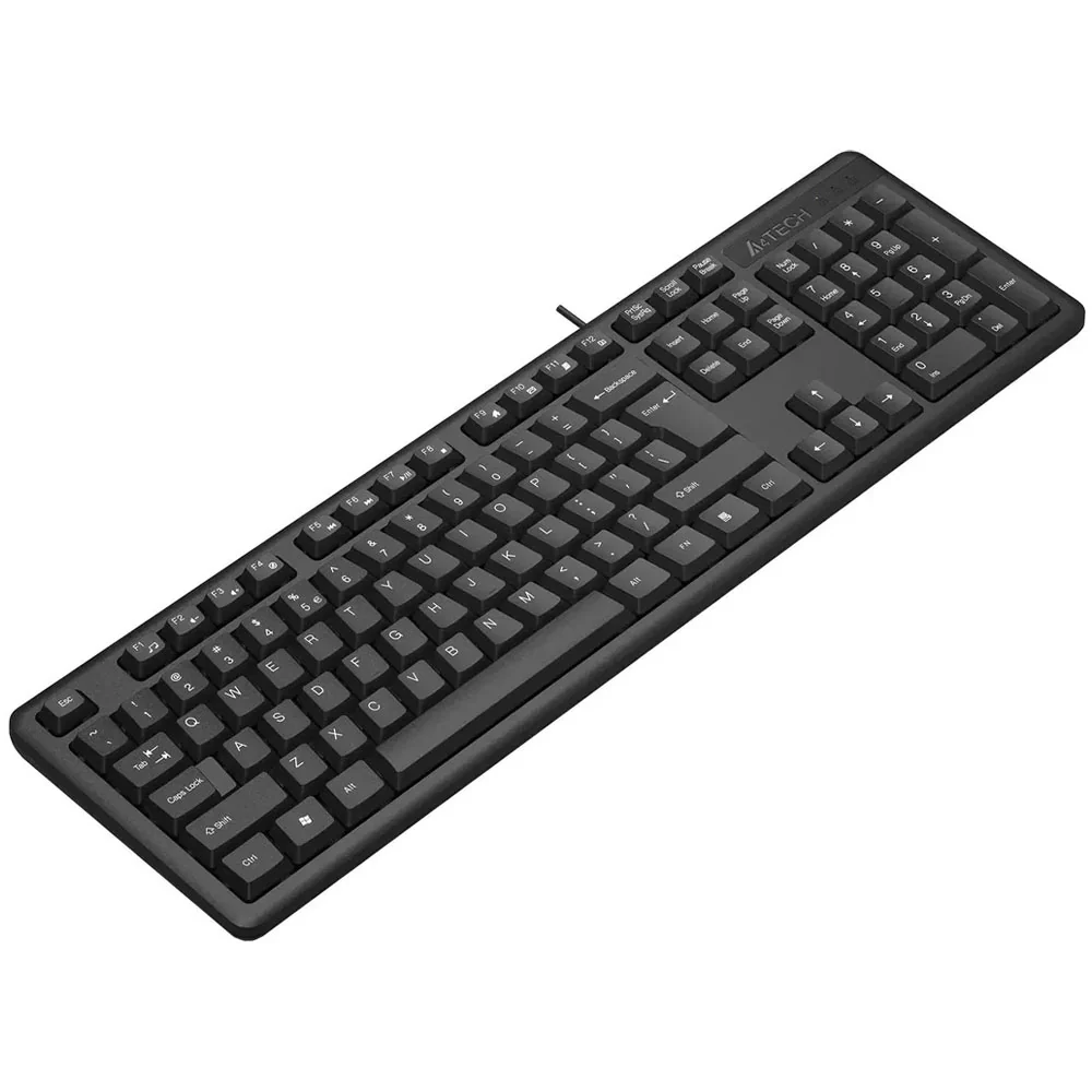 A4Tech KKS-3 Wired Keyboard English & Arabic - Black - Image 4