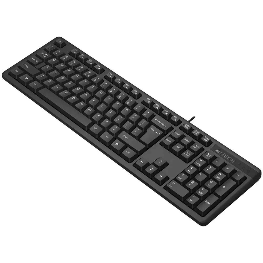 A4Tech KKS-3 Wired Keyboard English & Arabic - Black - Image 5