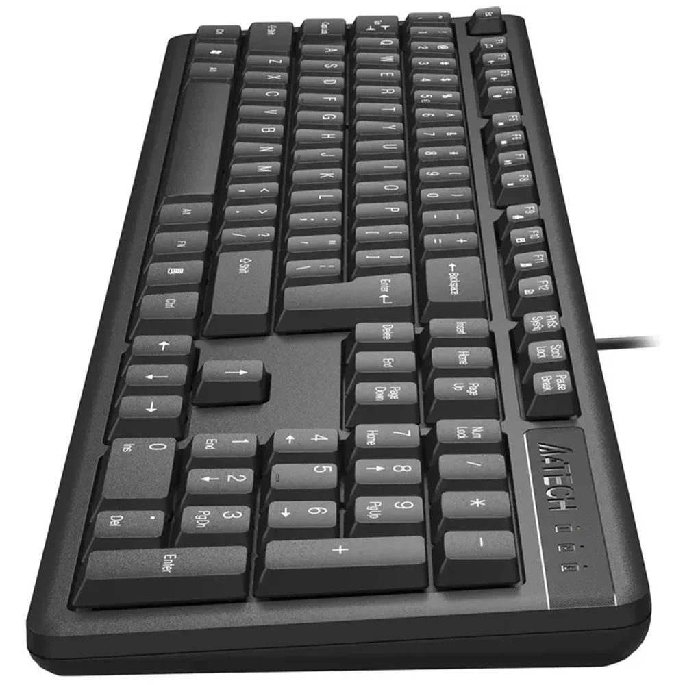 A4Tech KKS-3 Wired Keyboard English & Arabic - Black - Image 7