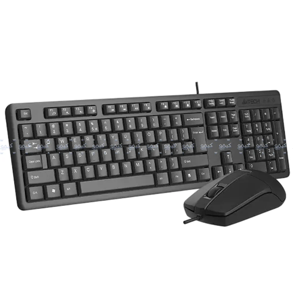 A4Tech KR-3330s Wired Keyboard + Mouse Combo English & Arabic - Image 2