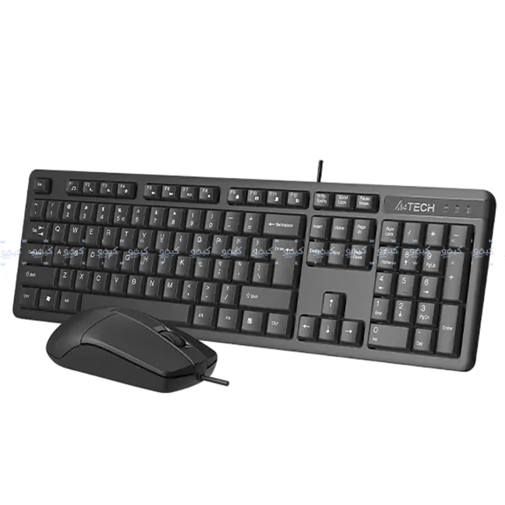 A4Tech KR-3330s Wired Keyboard + Mouse Combo English & Arabic - Image 3
