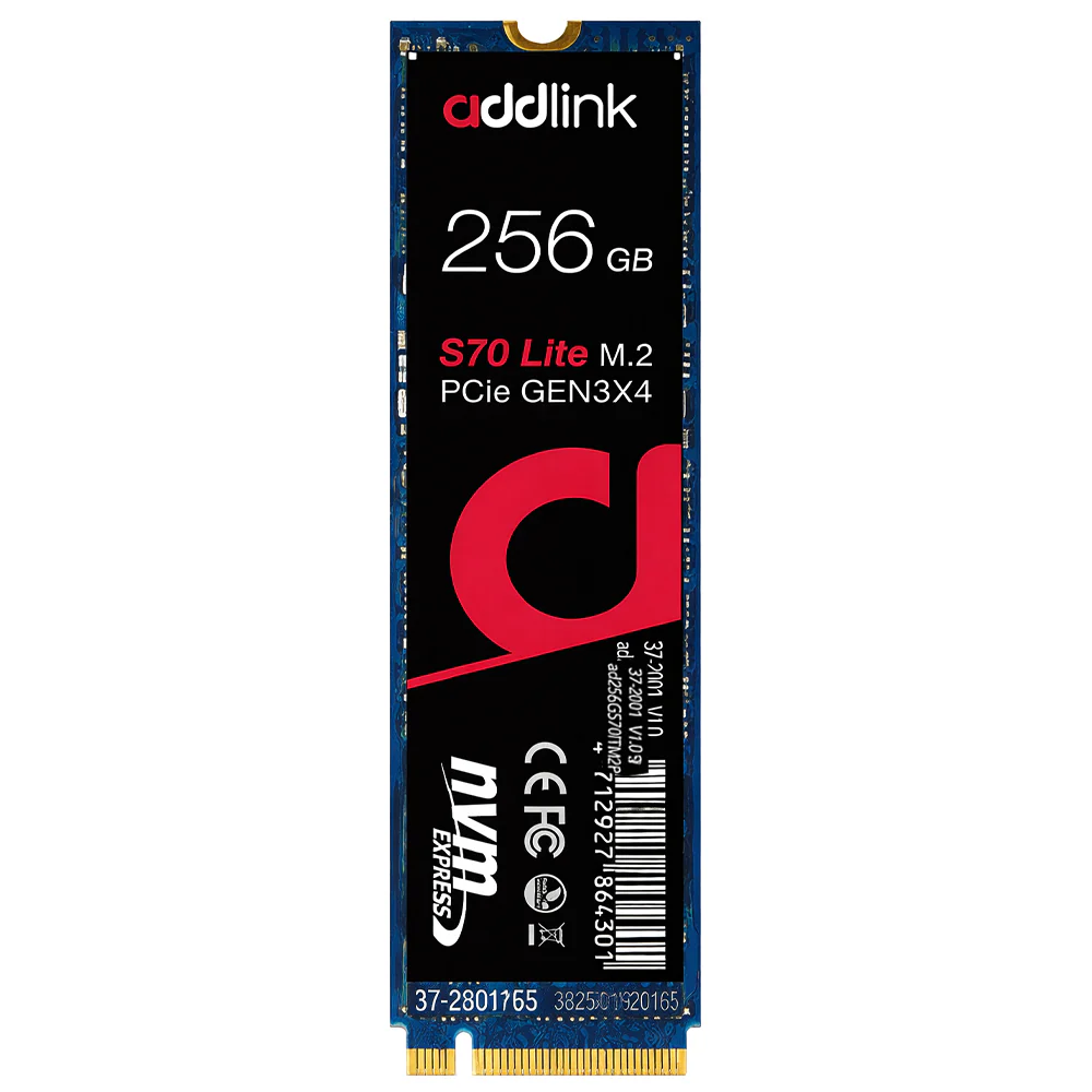 Addlink S70 Lite 256GB NVMe PCIe M.2 SSD - Image 2