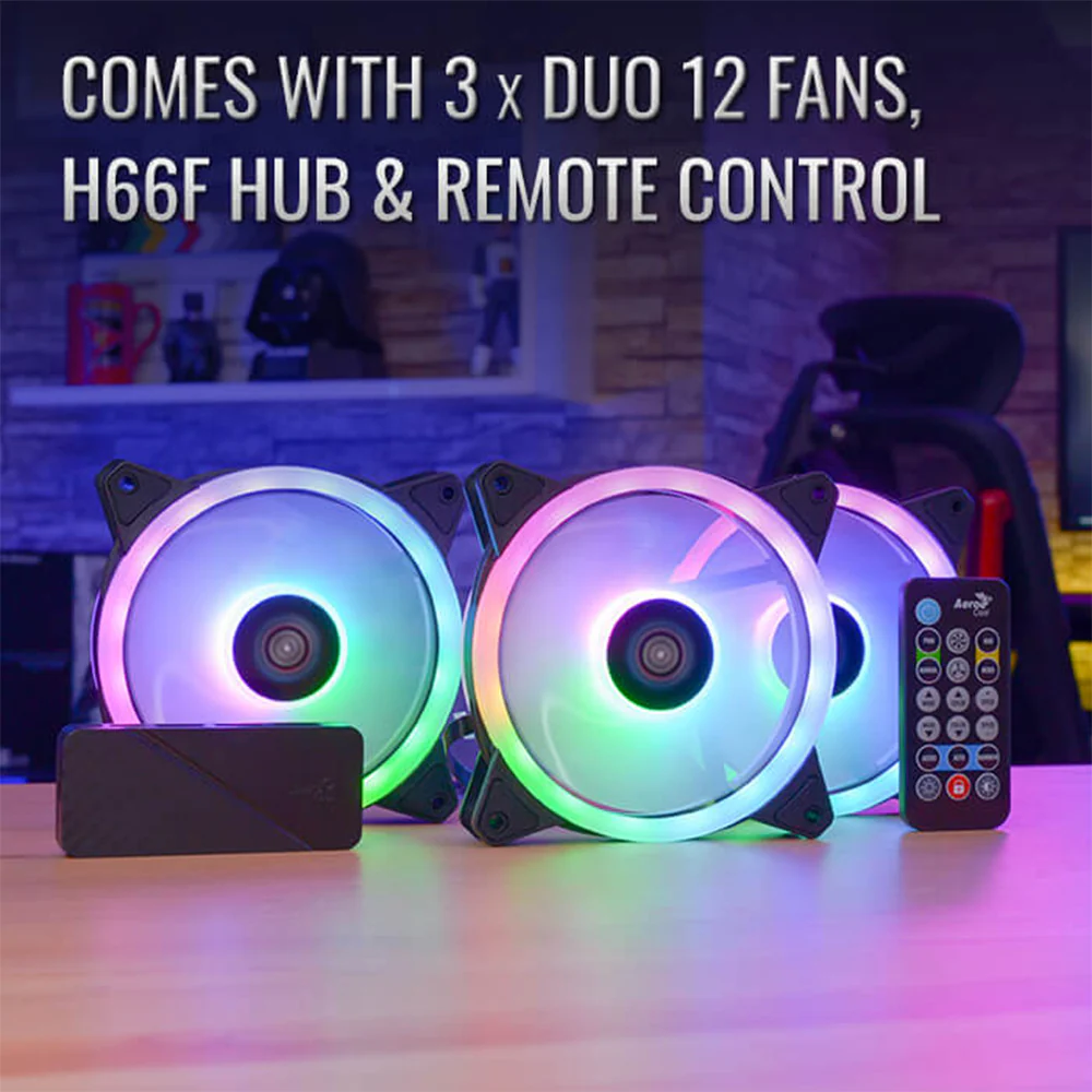 AeroCool Duo 12 Pro ARGB Triple Case Fan Kit - Image 9