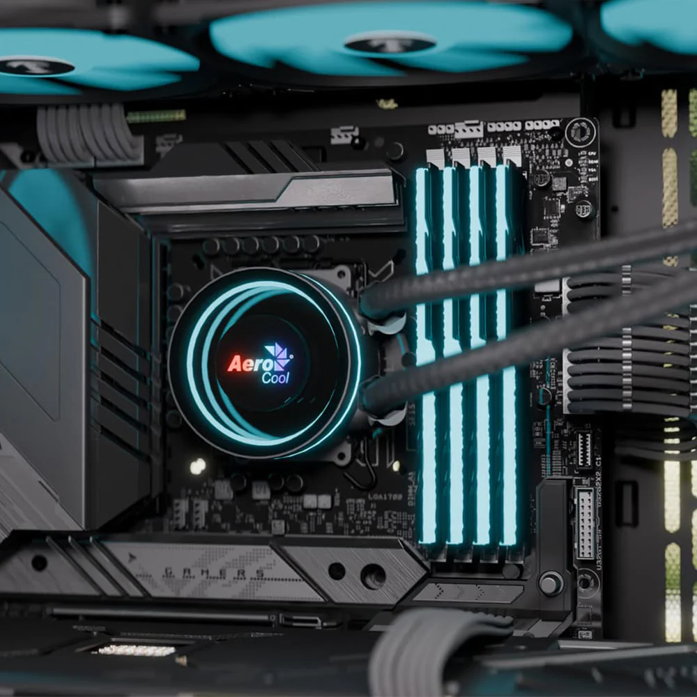 AeroCool P500C ARGB Gaming Mid Tower Case + Aero 80 Plus Bronze Power Supply 750W - Image 11