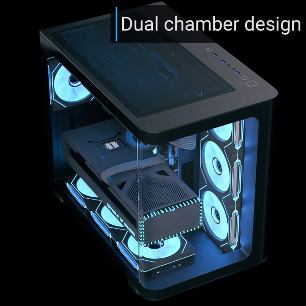 AeroCool P500C ARGB Gaming Mid Tower Case + Aero 80 Plus Bronze Power Supply 750W - Image 16