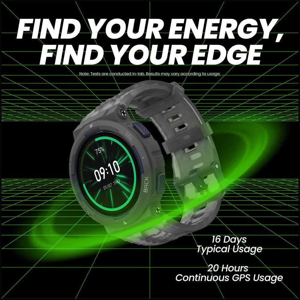Amazfit Active Edge Smart Watch (46mm - GPS) Plastic Case With Mint Green TPU strap - Image 8