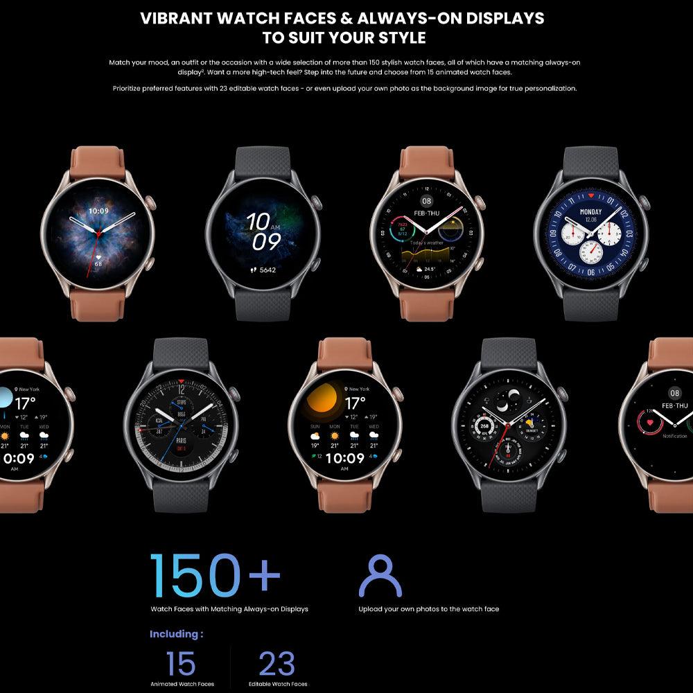 Amazfit GTR 3 Pro Smart Watch (46mm) Aluminum Case With Infinite Black Fluoroelastomer Strap - Image 12