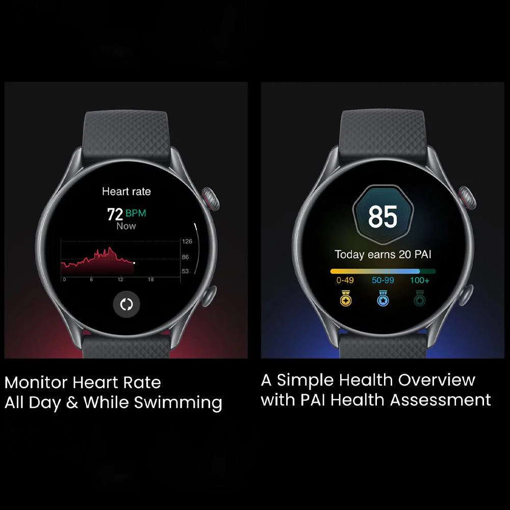 Amazfit GTR 3 Pro Smart Watch (46mm) Aluminum Case With Infinite Black Fluoroelastomer Strap - Image 14