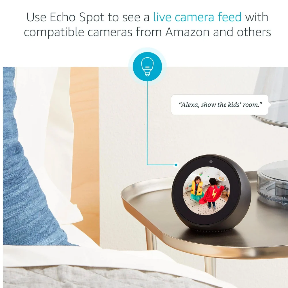 Amazon Echo Spot (2017) Smart Speaker With Alexa - Black - Image 7