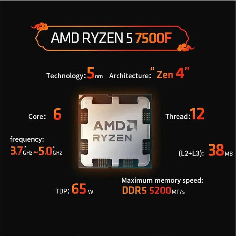 AMD Ryzen 5 7500F Processor (5.0GHz/38MB) 6 Core AM5 Tray - Image 6