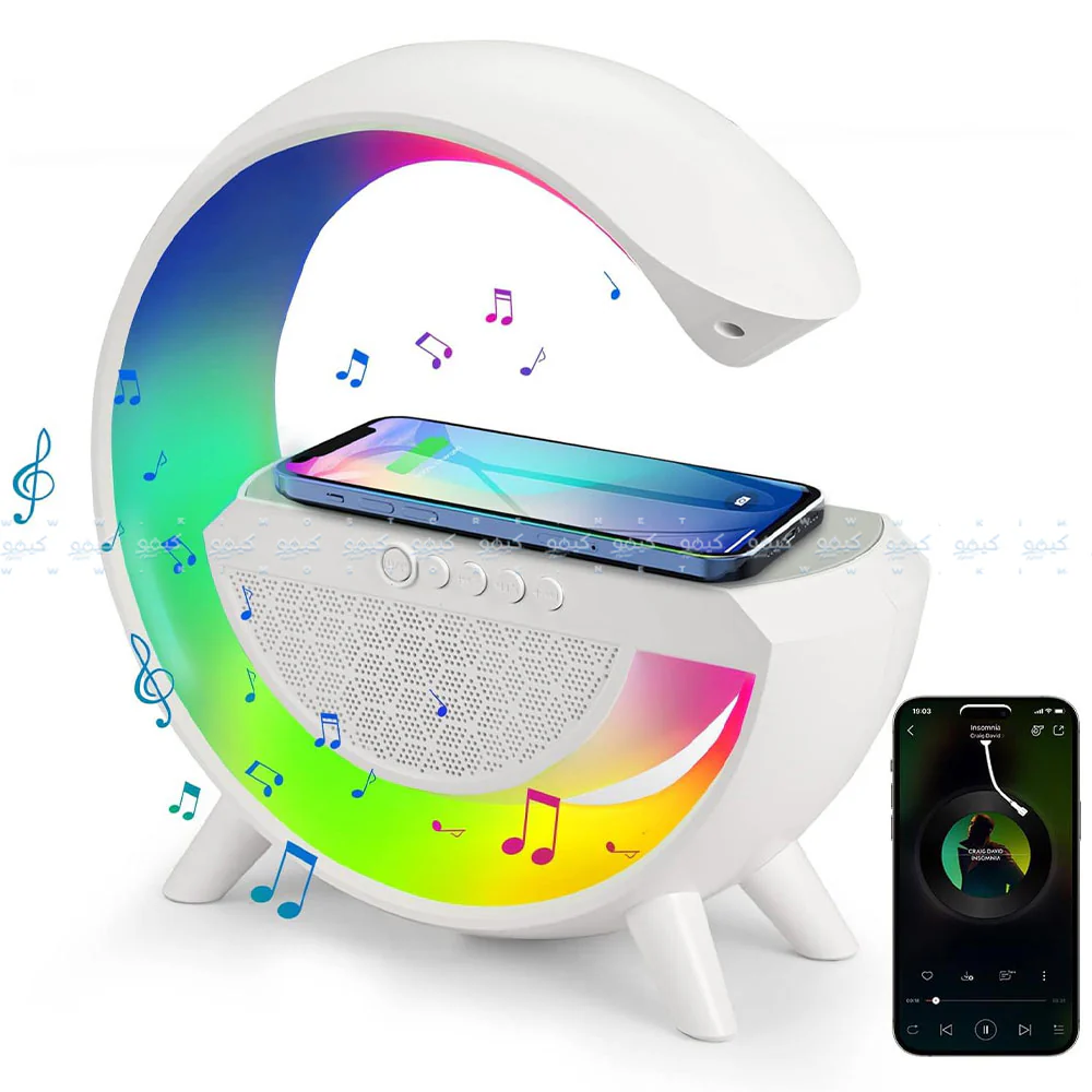 AN-2301 Smart RGB Lamp Speaker With Wireless Charger - Image 2