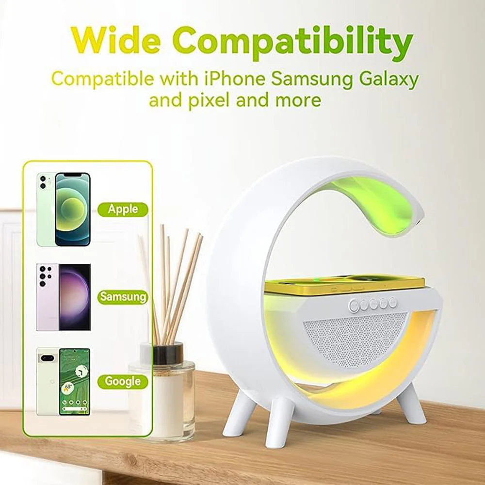 AN-2301 Smart RGB Lamp Speaker With Wireless Charger - Image 4