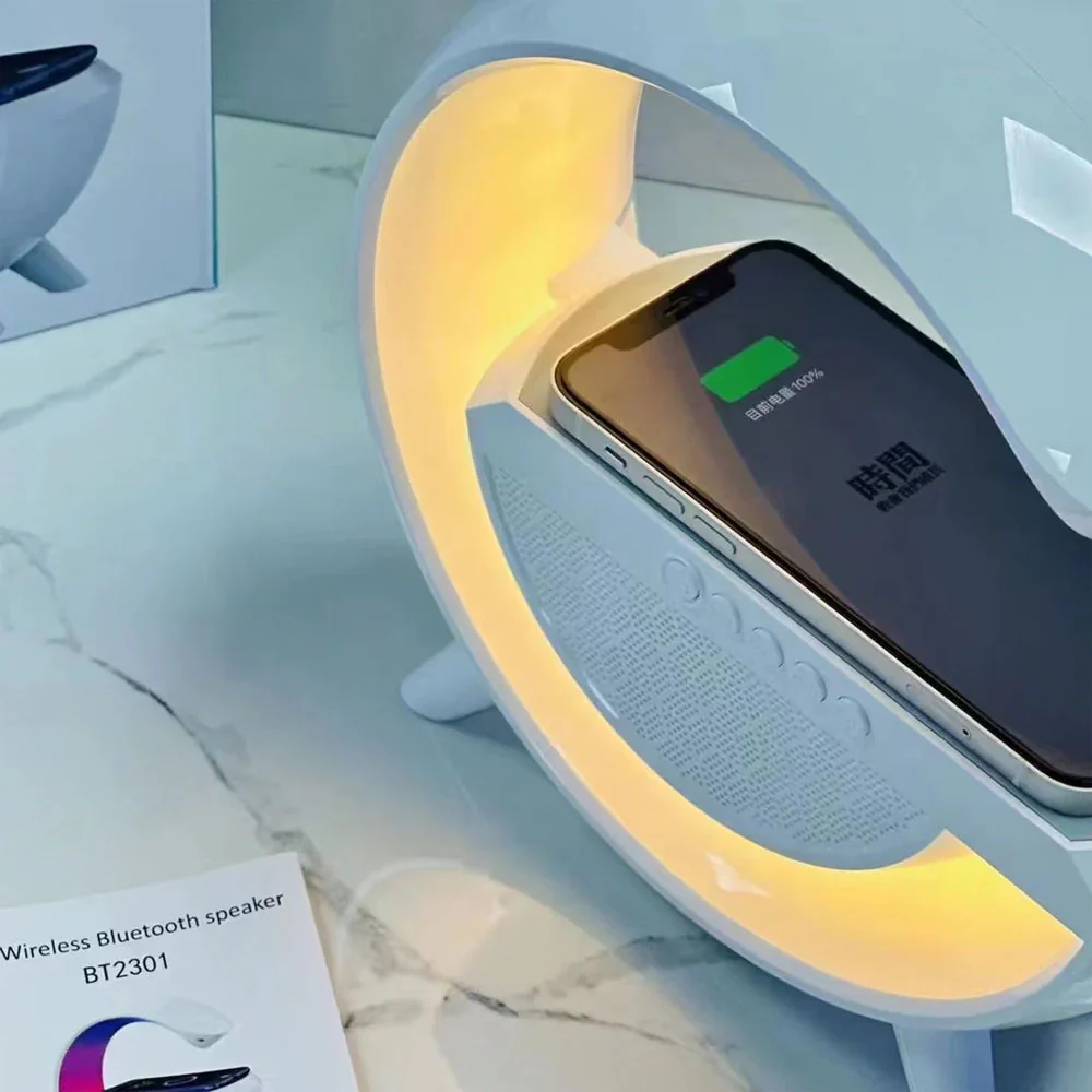 AN-2301 Smart RGB Lamp Speaker With Wireless Charger - Image 5