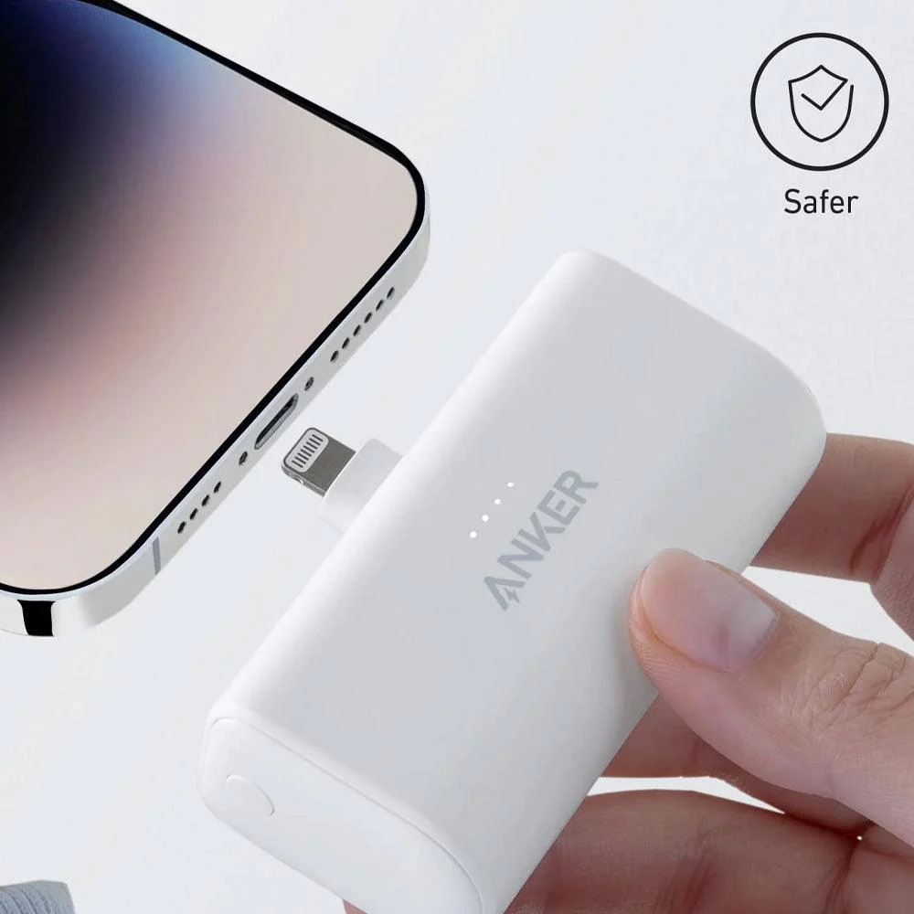 Anker 621 A1645H21 Nano Power Bank Type-C + Lightning Connector 12W 5000mAh - White - Image 3
