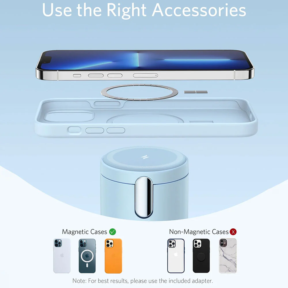 Anker 623 B2568231 2in1 MagGo Magnetic Wireless Charger 7.5W - Blue - Image 6