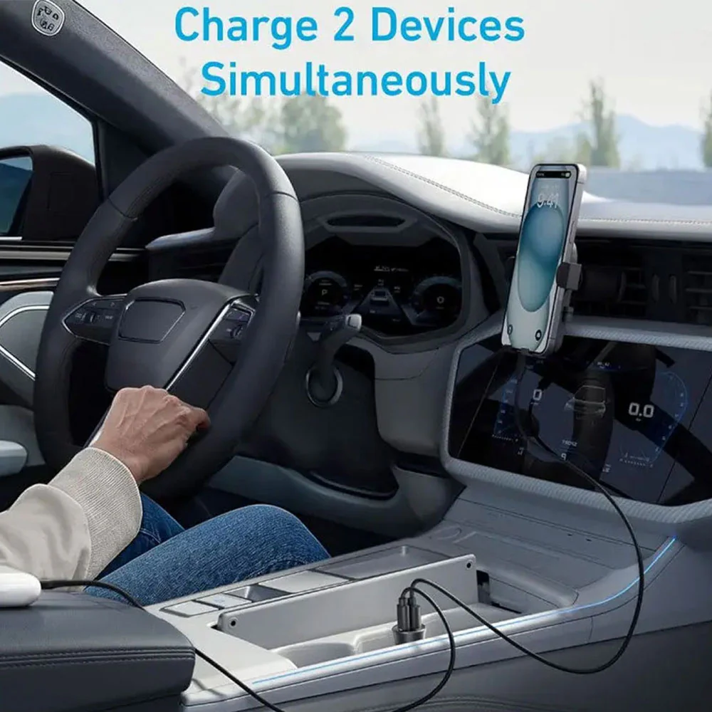 Anker A2741H11 Car Charger Type-C + USB 30W Fast Charging - Black - Image 5