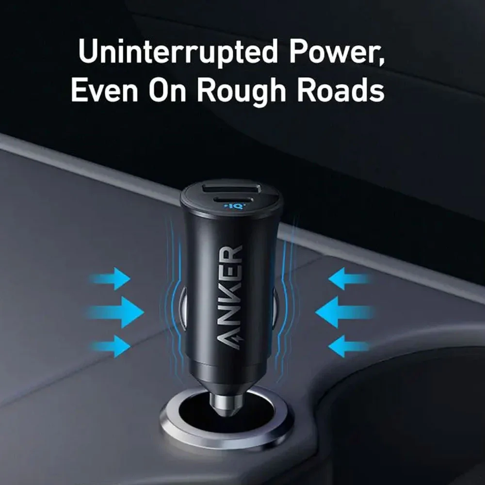 Anker A2741H11 Car Charger Type-C + USB 30W Fast Charging - Black - Image 6