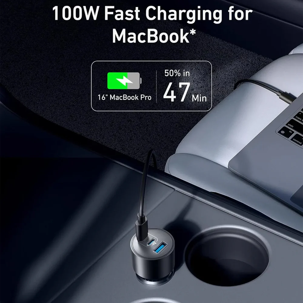 Anker Nano B2737HA1 Car Charger USB + 2x Type-C + Type-C Cable 167.5W Fast Charging - Image 6