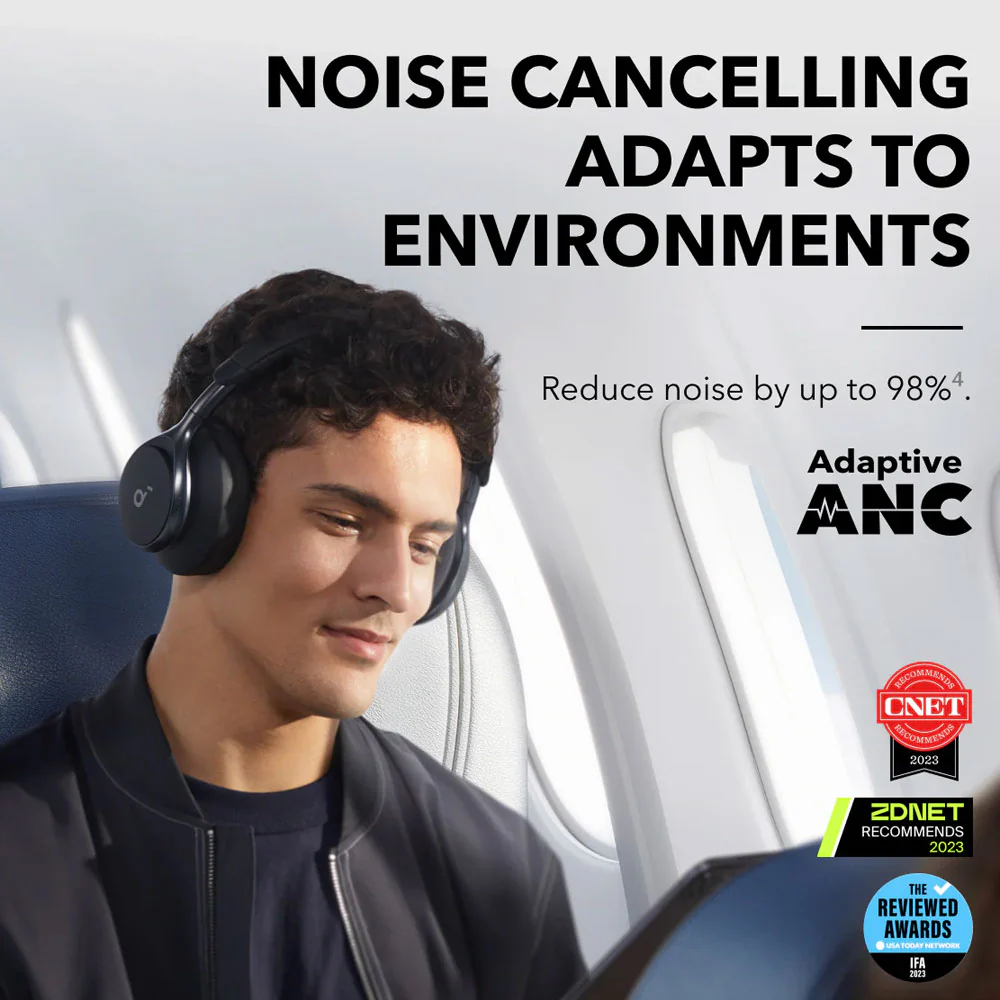 Anker Soundcore Space One A3035011 ANC Bluetooth Headphone - Black - Image 12