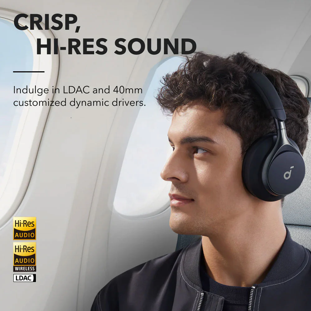 Anker Soundcore Space One A3035011 ANC Bluetooth Headphone - Black - Image 13