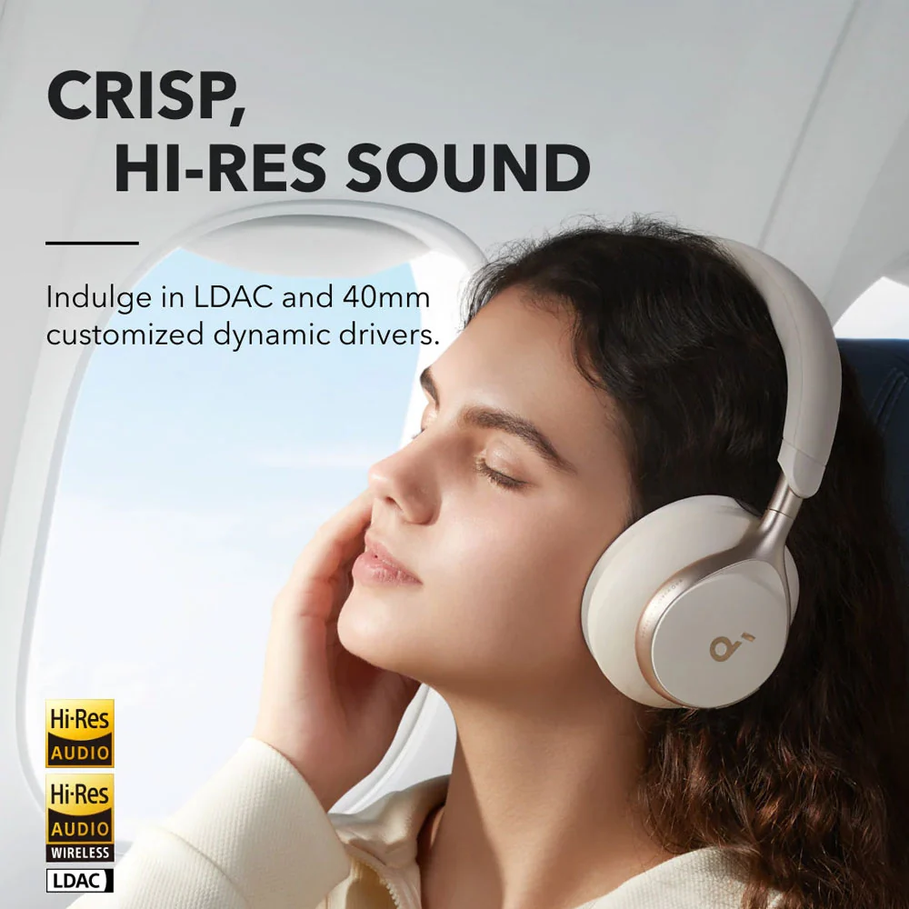 Anker Soundcore Space One A3035021 ANC Bluetooth Headphone - White - Image 5