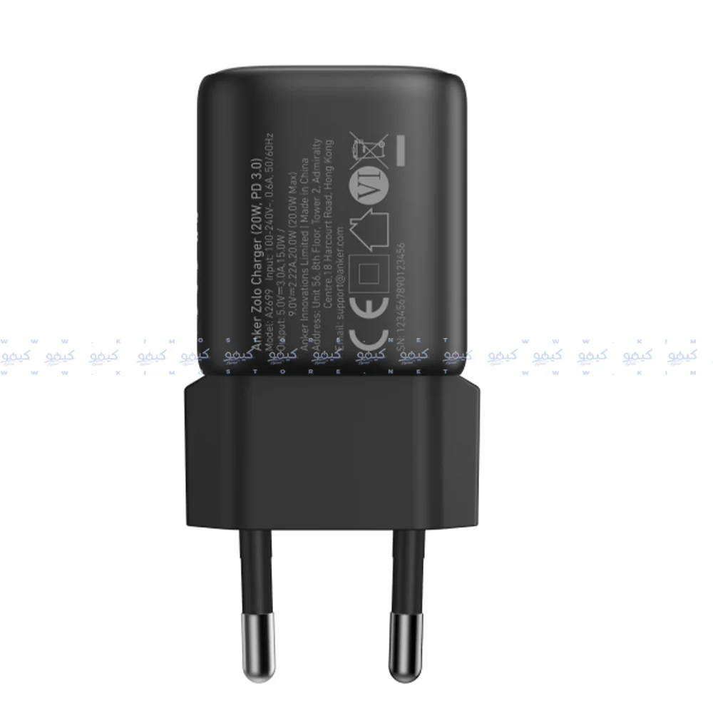 Anker Zolo A2699L11 Wall Charger Type-C 20W Fast Charging - Black - Image 3