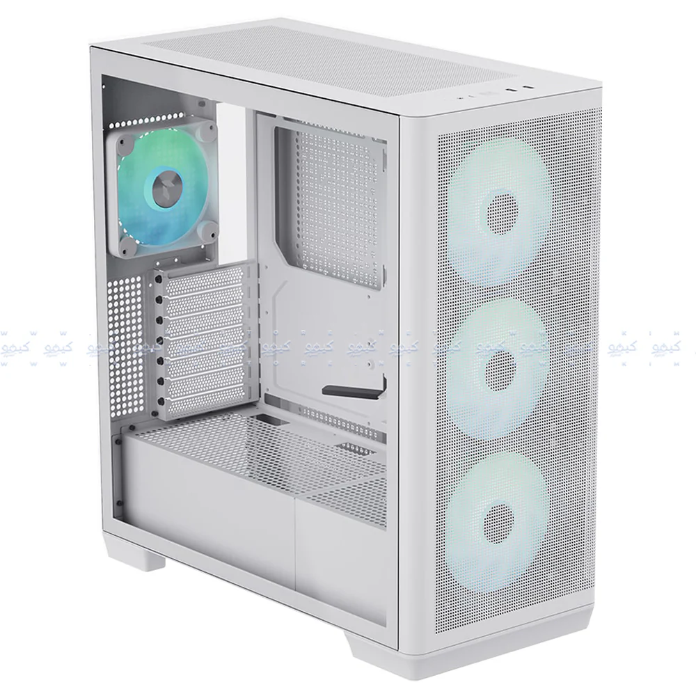 APNX C1-R-WT-V1 ARGB Gaming Mid Tower Case - White