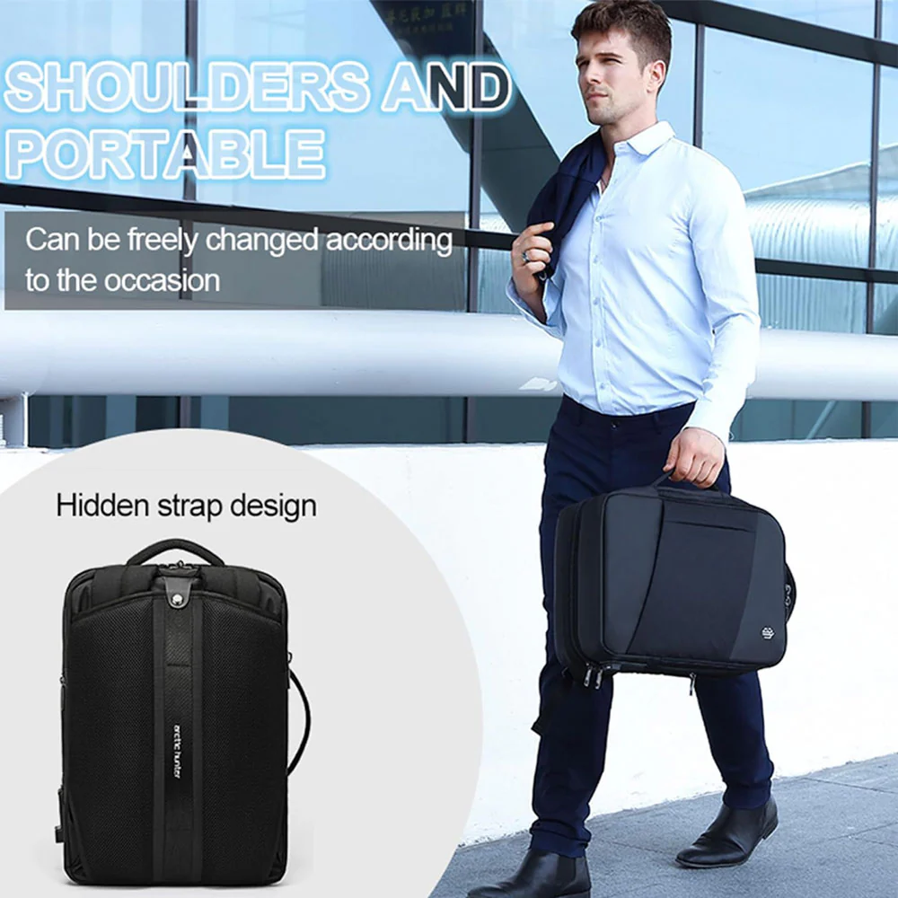 Arctic Hunter B00345 Laptop Backpack - Black - Image 16