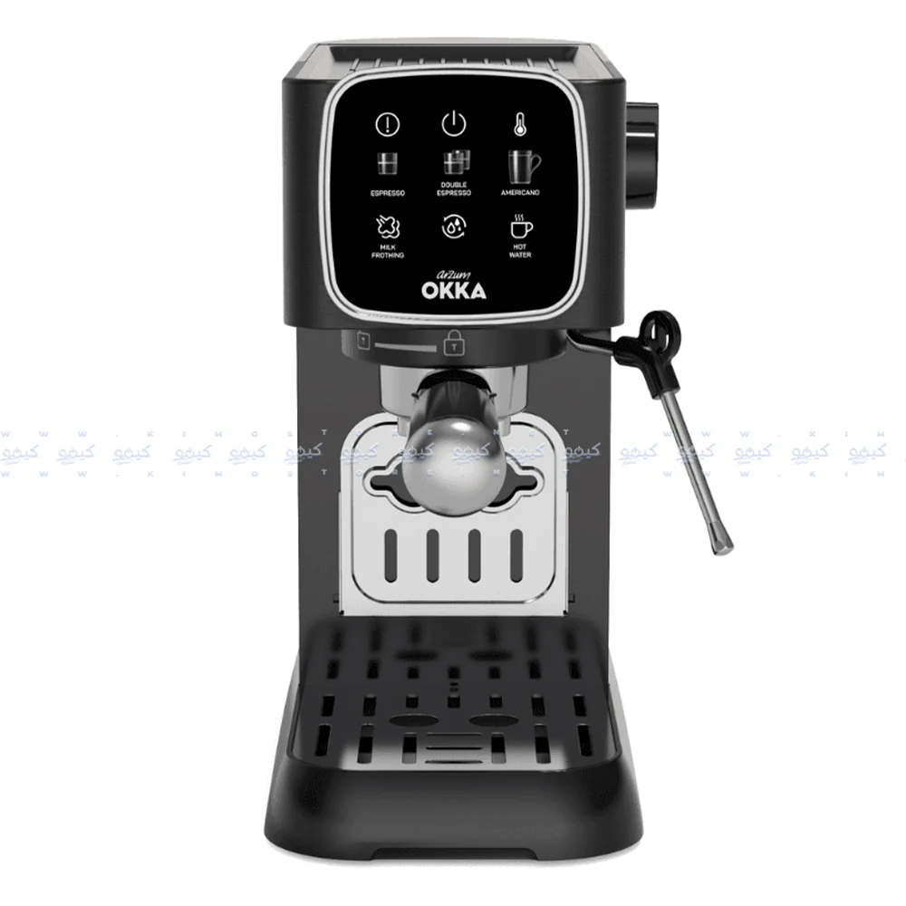 Arzum OKKA Solo Semi Automatic Espresso Coffee Maker OK0034-0500 1628W - Black Chrome - Image 2