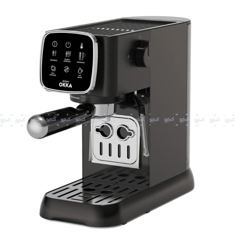 Arzum OKKA Solo Semi Automatic Espresso Coffee Maker OK0034-0500 1628W - Black Chrome - Image 4