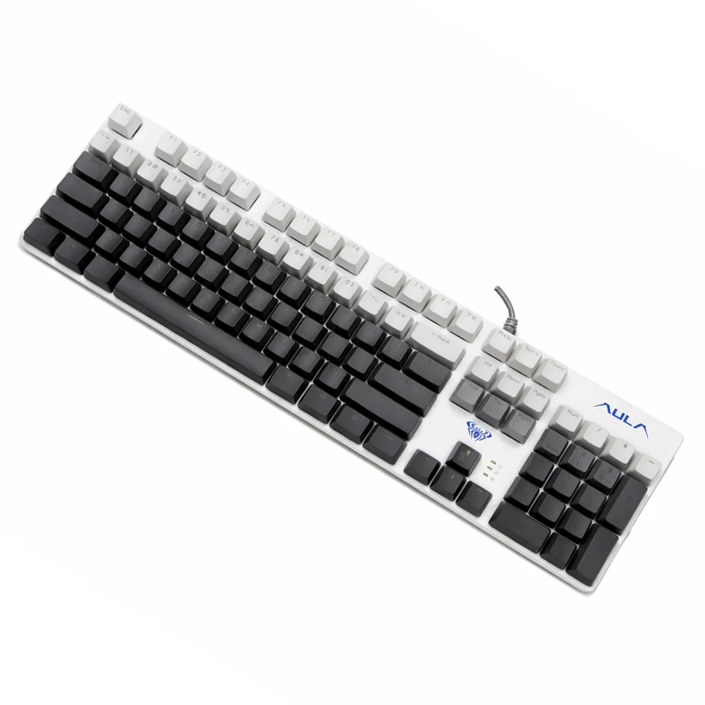 Aula Wind F2068 Pro Blue Switch Wired Rainbow Gaming Keyboard English - Black x Gray - Image 2