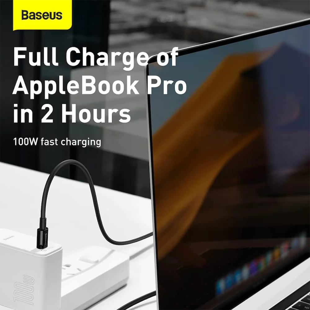Baseus Superior Series CATYS-C01 Type-C To Type-C Cable 100W Fast Charging 2m - Black - Image 11