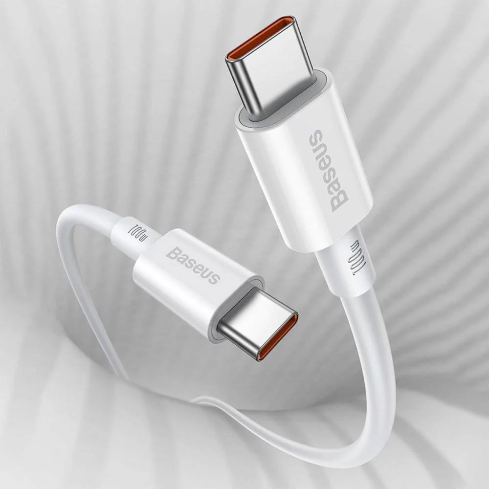 Baseus Superior Series CATYS-C02 Type-C To Type-C Cable 100W Fast Charging 2m - White - Image 7
