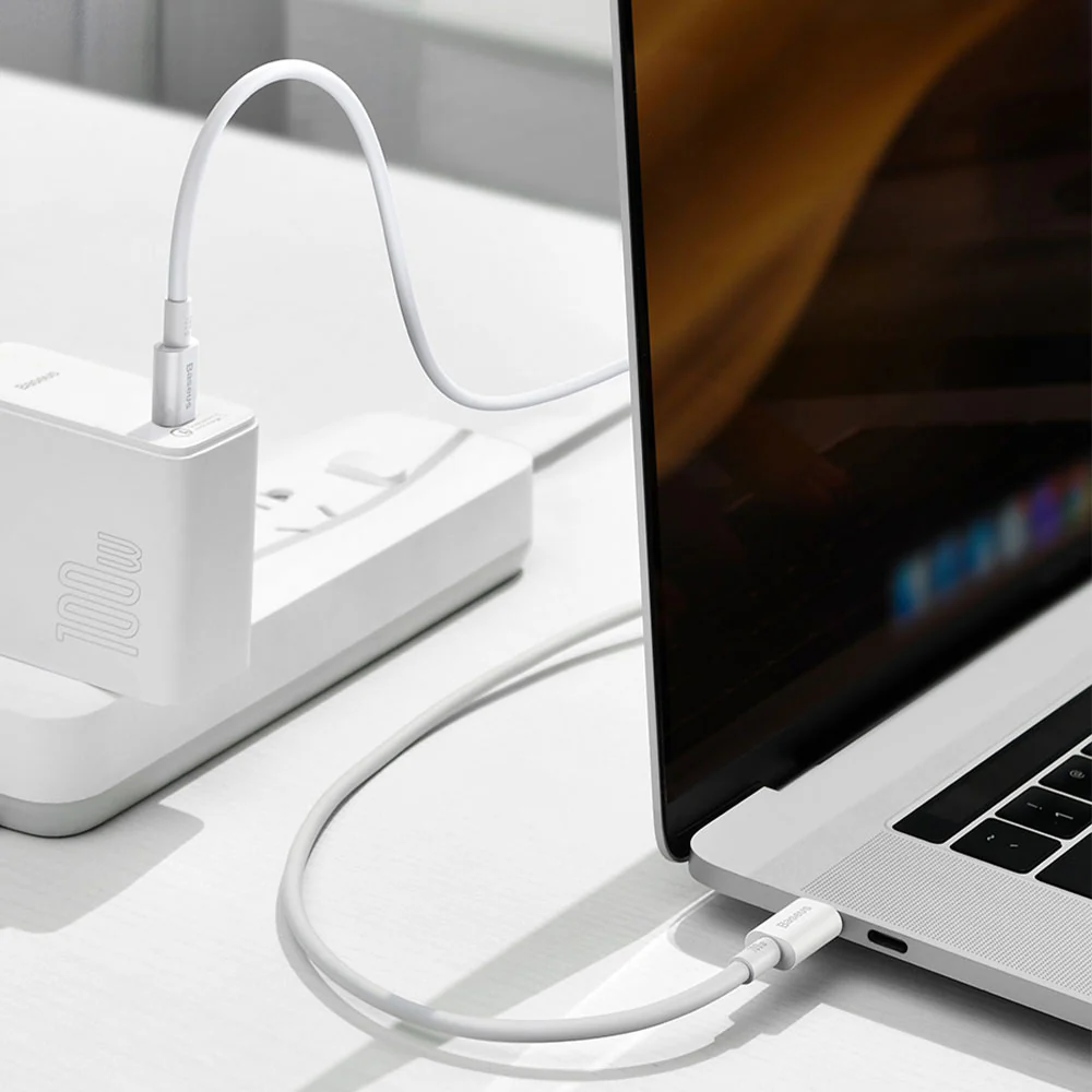 Baseus Superior Series CATYS-C02 Type-C To Type-C Cable 100W Fast Charging 2m - White - Image 8