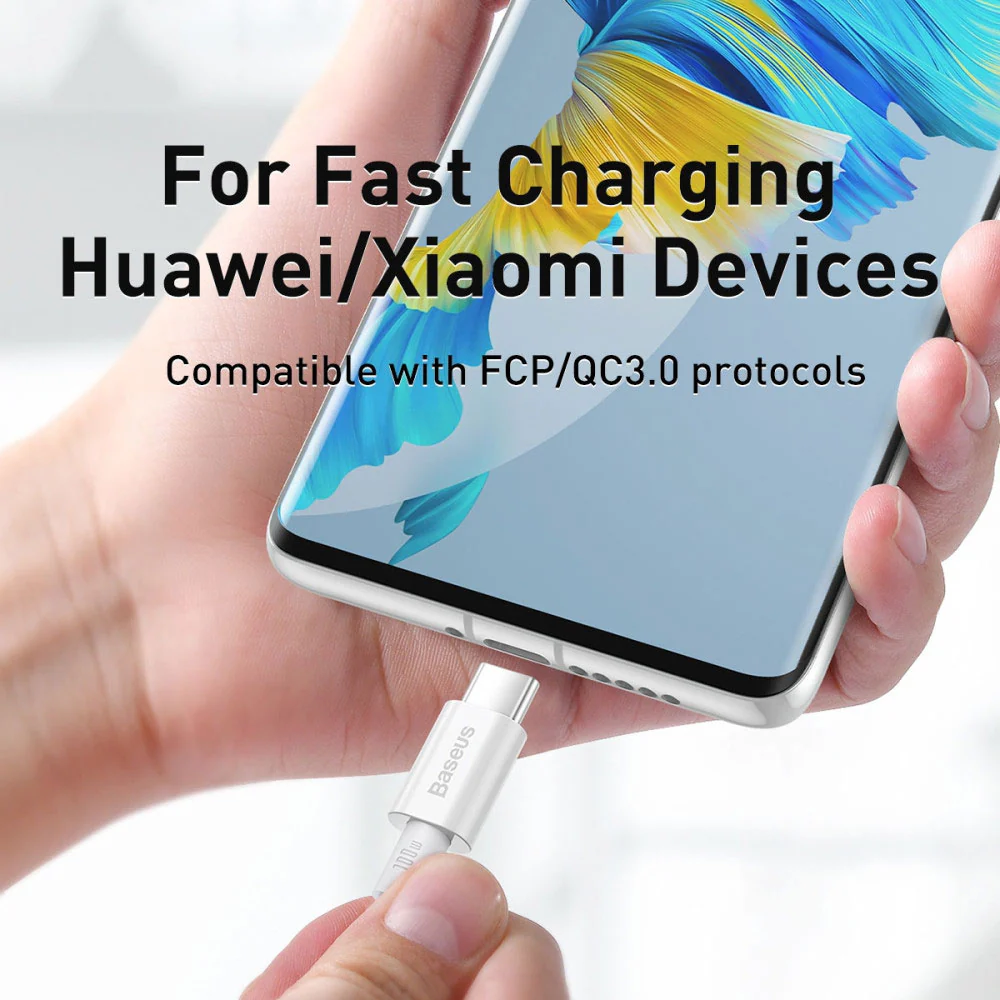 Baseus Superior Series CATYS-C02 Type-C To Type-C Cable 100W Fast Charging 2m - White - Image 9