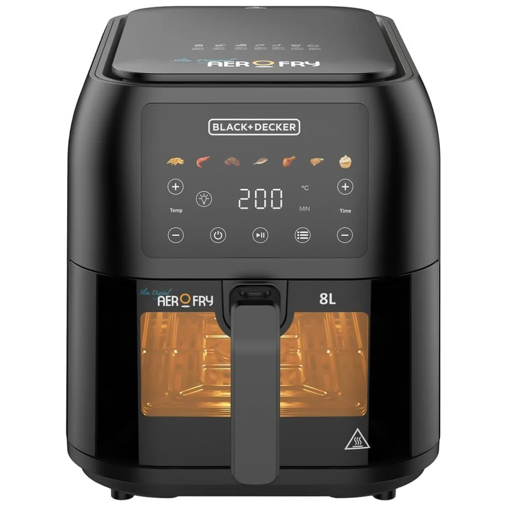 Black + Decker Air Fryer 7 In 1 Aerofry SAF80W-B5 8L 1700W