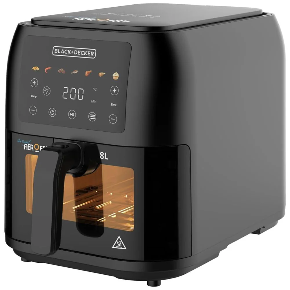 Black + Decker Air Fryer 7 In 1 Aerofry SAF80W-B5 8L 1700W - Image 2