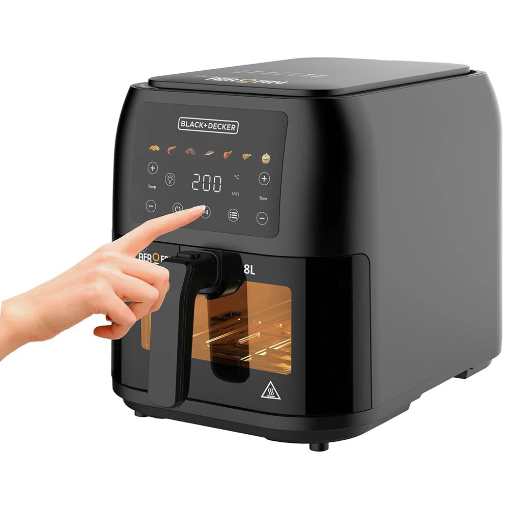 Black + Decker Air Fryer 7 In 1 Aerofry SAF80W-B5 8L 1700W - Image 3