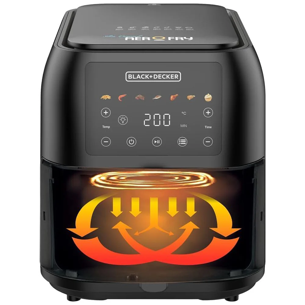 Black + Decker Air Fryer 7 In 1 Aerofry SAF80W-B5 8L 1700W - Image 5