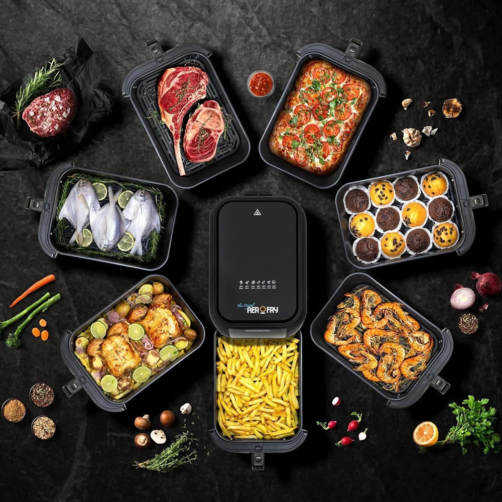 Black + Decker Air Fryer 7 In 1 Aerofry SAF80W-B5 8L 1700W - Image 8