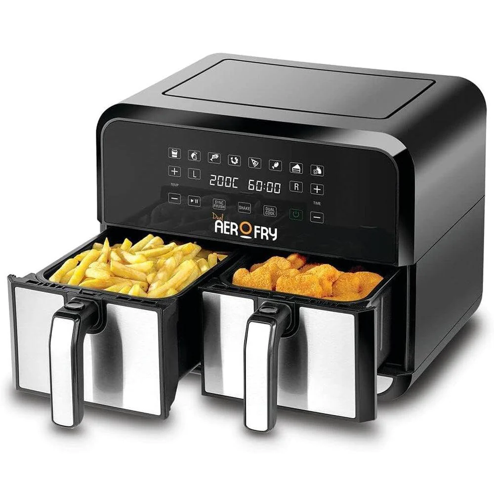 Black + Decker Air Fryer Aerofry DZAF1700-B5 4L+4L 1700W - Image 5