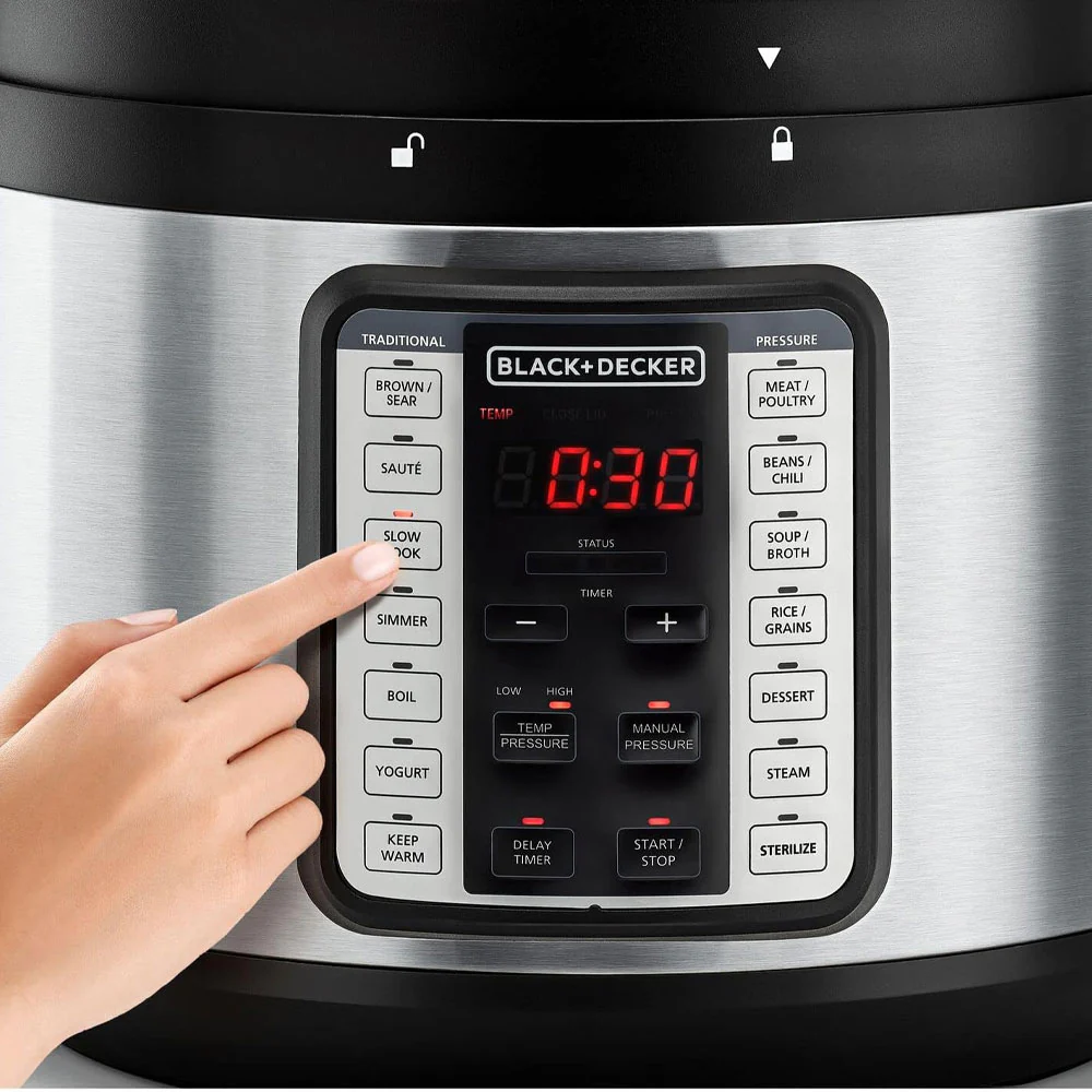 Black + Decker EZ Smart Steam Pot 9in1 Electric Pressure Cooker PCP1010-B5 10L 1350W - Image 15