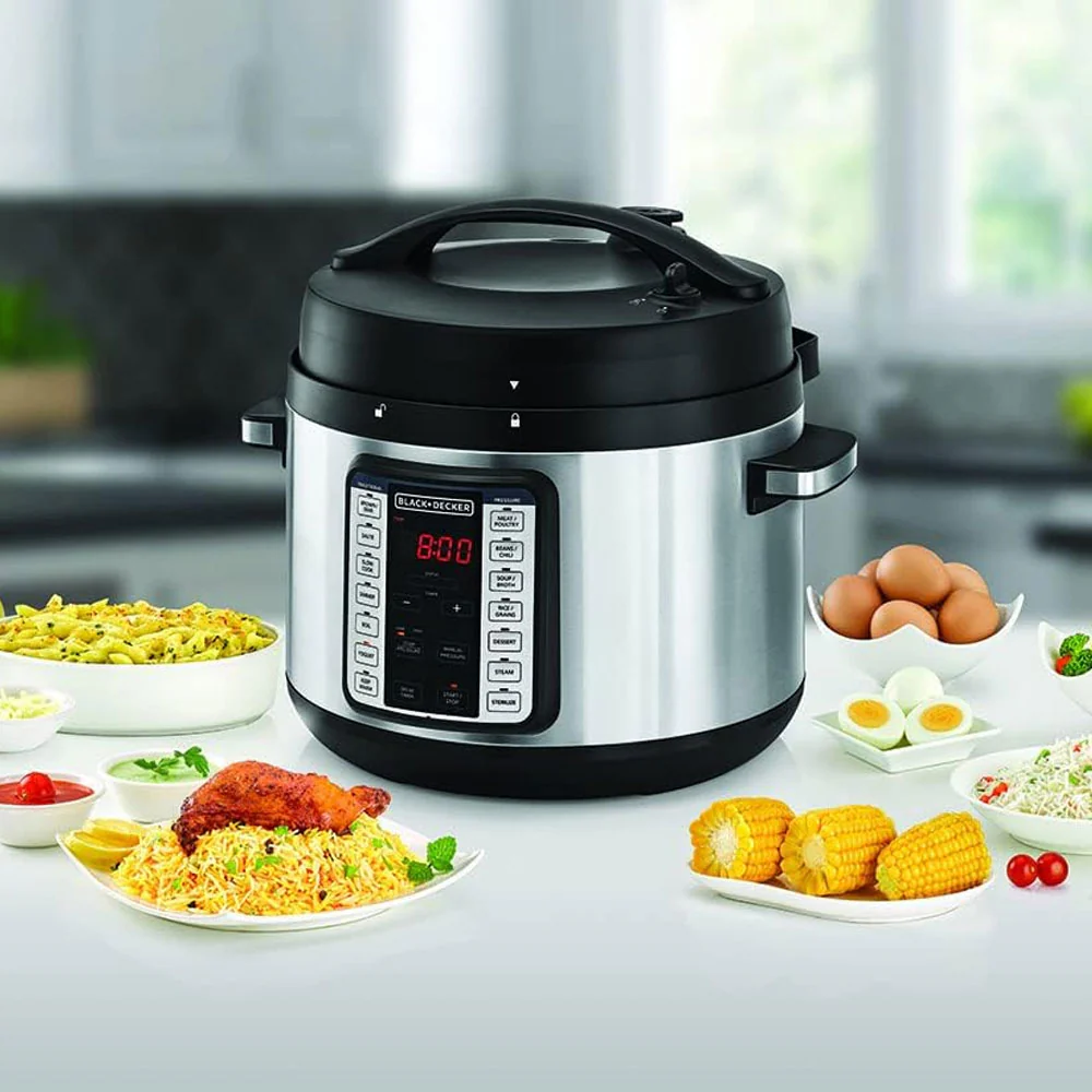 Black + Decker EZ Smart Steam Pot 9in1 Electric Pressure Cooker PCP1010-B5 10L 1350W - Image 18